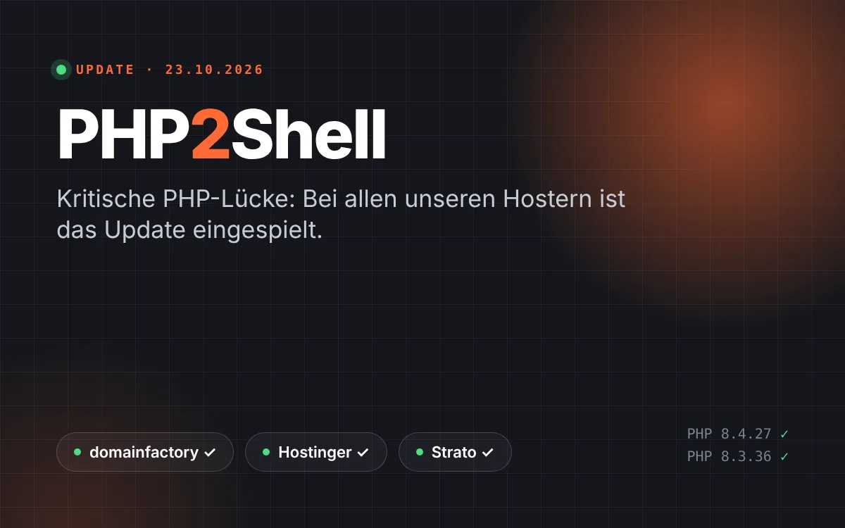 PHP-Sicherheitslücke „PHP2Shell“: So steht es um Ihre Website