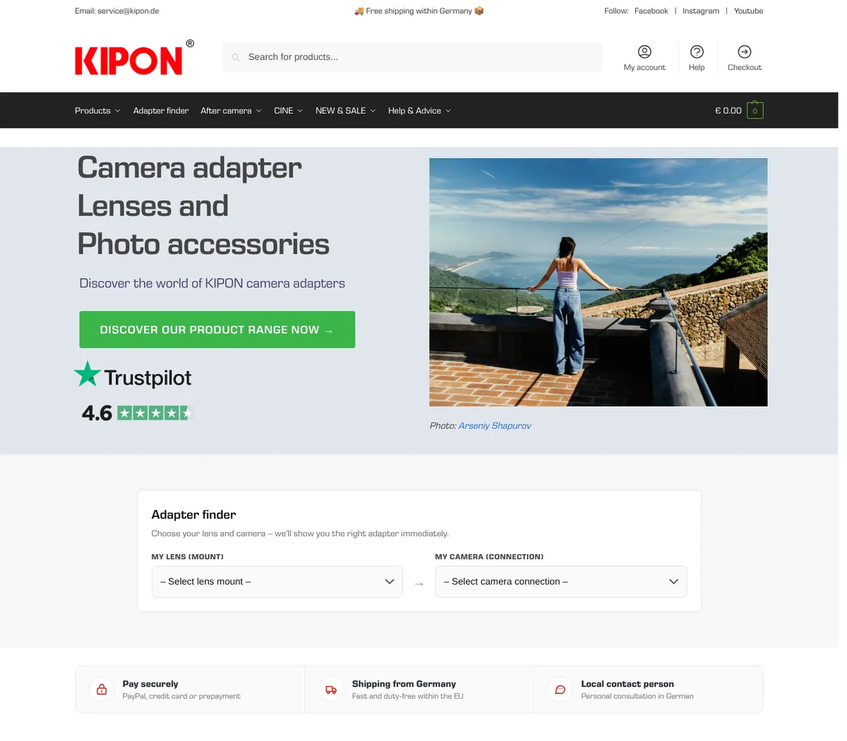 Online-Shop kipon.de, gestaltet von MAPA Webdesign